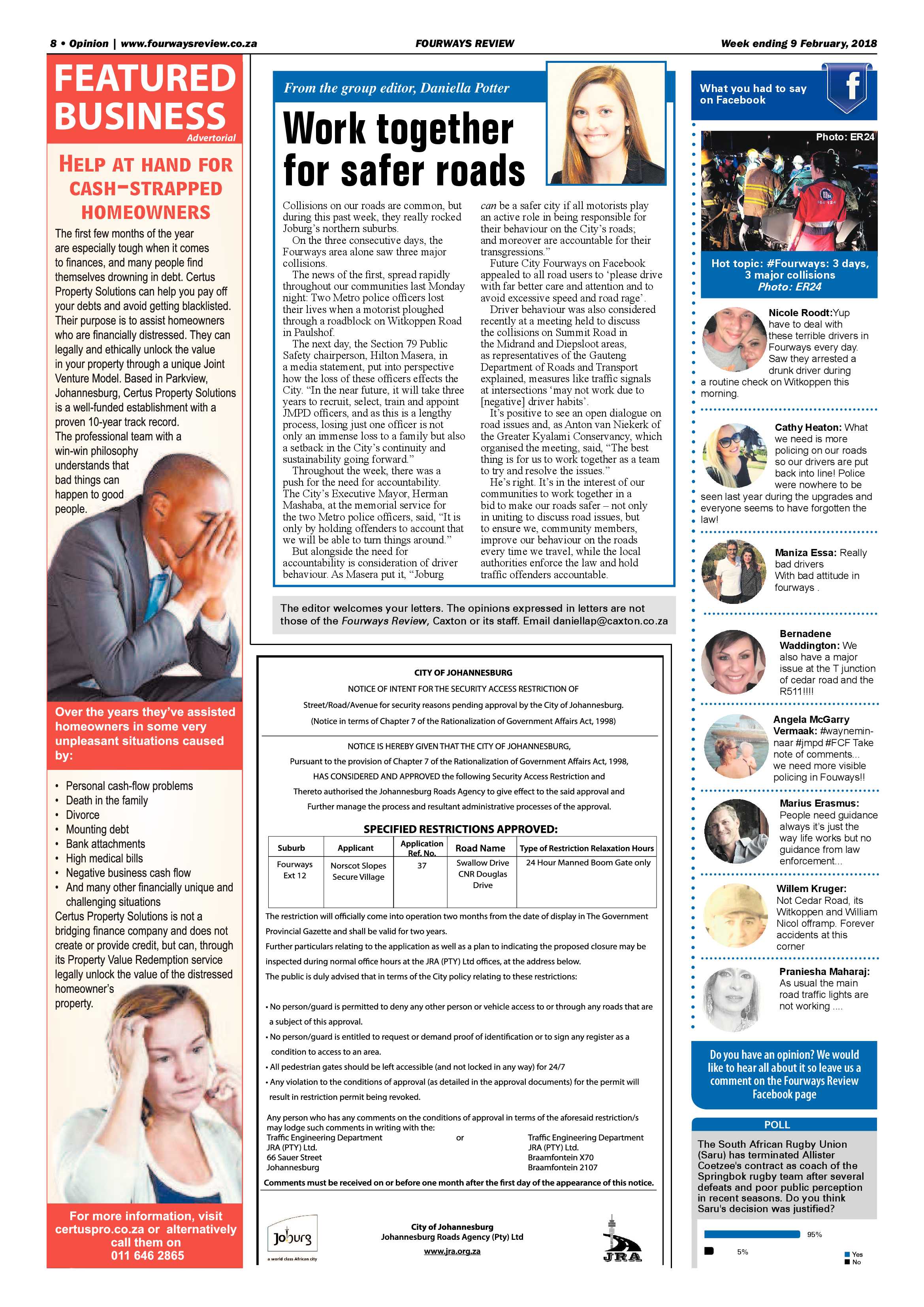 Fourways Review – Feb 9, 2018 page 8